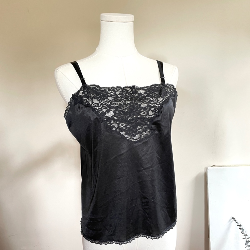 Vtg Heiress Womens Lace Satin Cami Top 36 M Fairy Grunge Y2K Whimsigoth Festival
